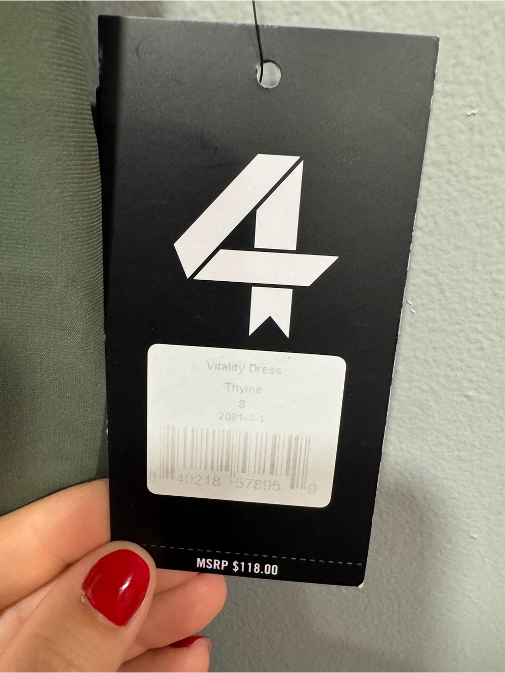 NWT Four Laps Vitality Dress in Thyme Size Small - Picture 4 of 12